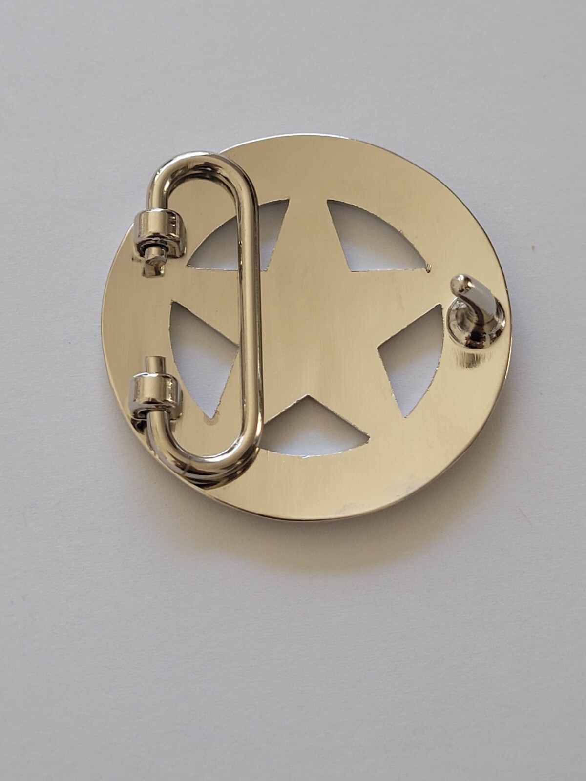 Texas Ranger Badge Belt Buckle – Silver Finish Western 1.75&Prime; Belt Buckle