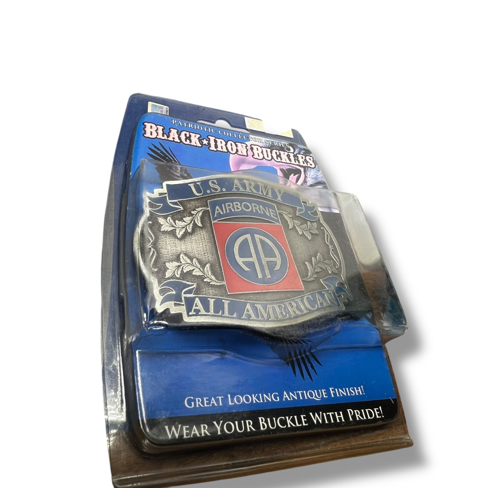 Lot of 10 Black Iron Buckles Patriotic Collector Series Military Army Veteran US
