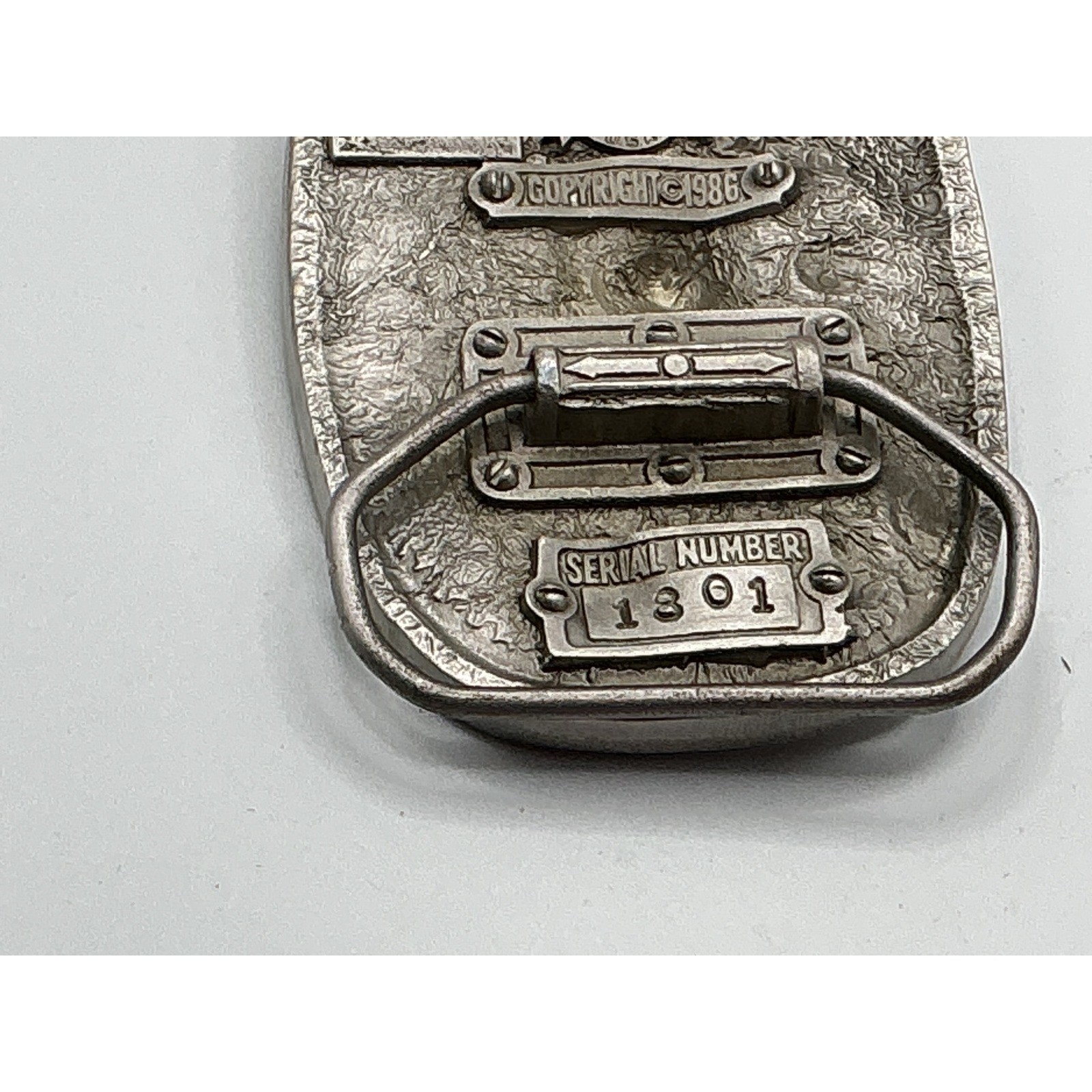 The Great American Buckle Co Shriners Belt Buckle Red Enamel Vintage 1986 1801