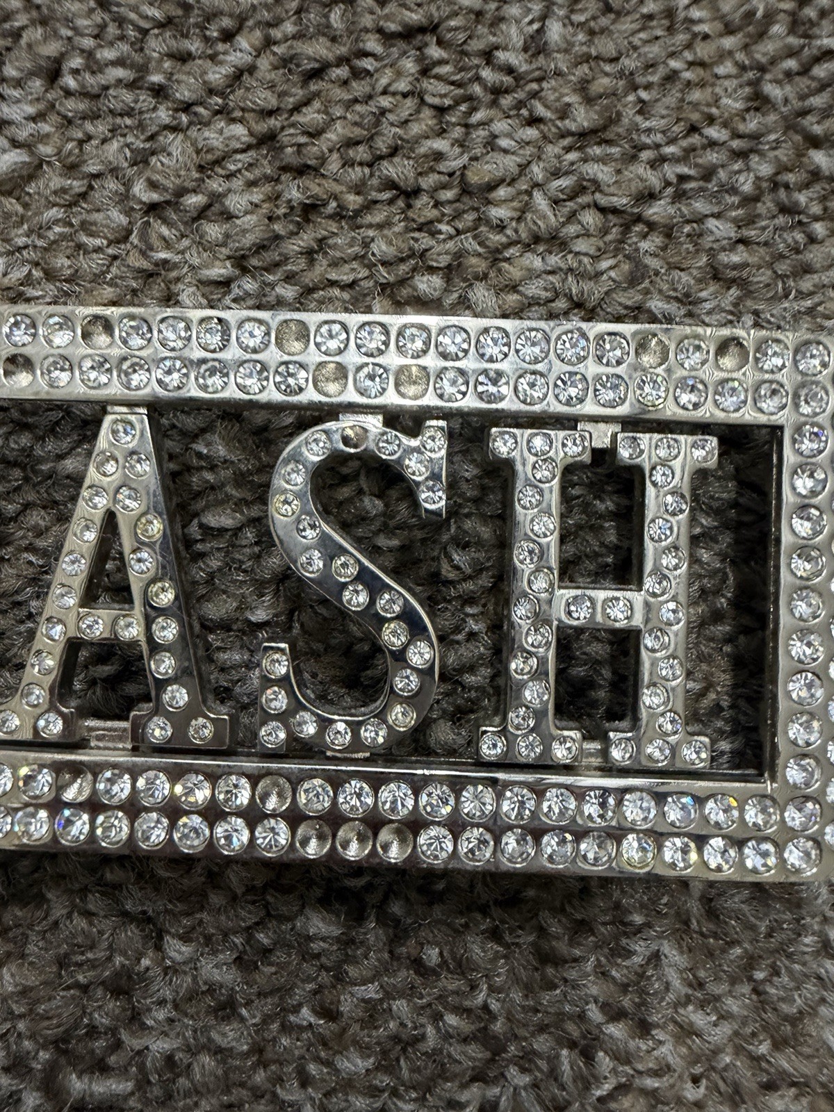ASH Custom Personalized Name Belt Buckle SKU:J
