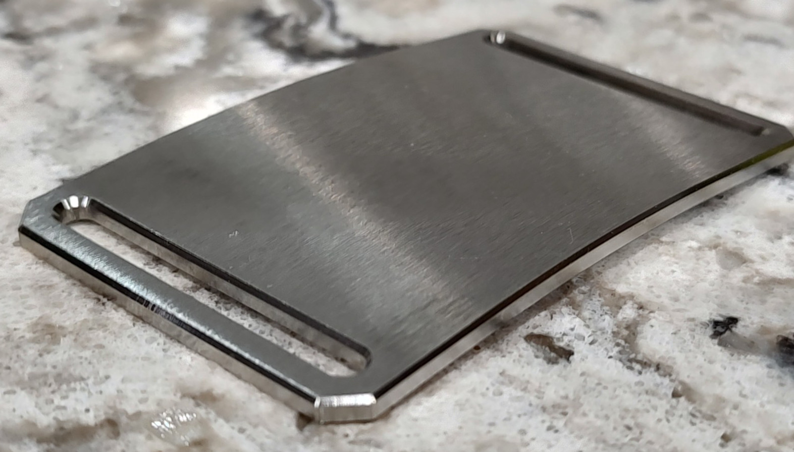 GRIP6 BELT BUCKLE – TITANIUM – CLASIC in NATURAL – 1.5 INCH WIDE – WOMEN and MEN