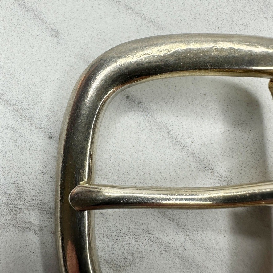Silver Gold Tone Rounded Belt Buckle Simple Basic – 1.79&Prime; x 2.20&Prime;