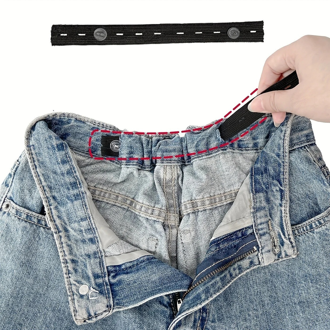 2 Pcs Invisible Belt Tightener Seamles Trouser Waist Buckle Adjuster Sewing Tool