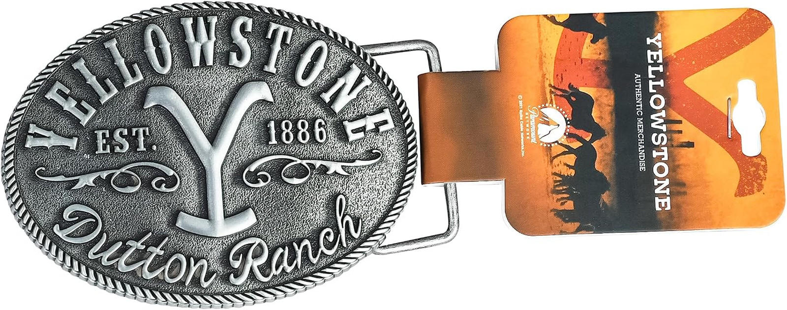 Yellowstone Dutton Ranch Y Logo Established 1886 Kevin Stner Belt Buckle 66-57,