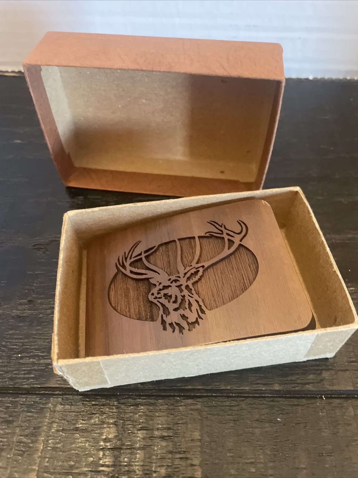 Canadian MOOSEHEAD Moose Head Wood Belt Buckle – New
