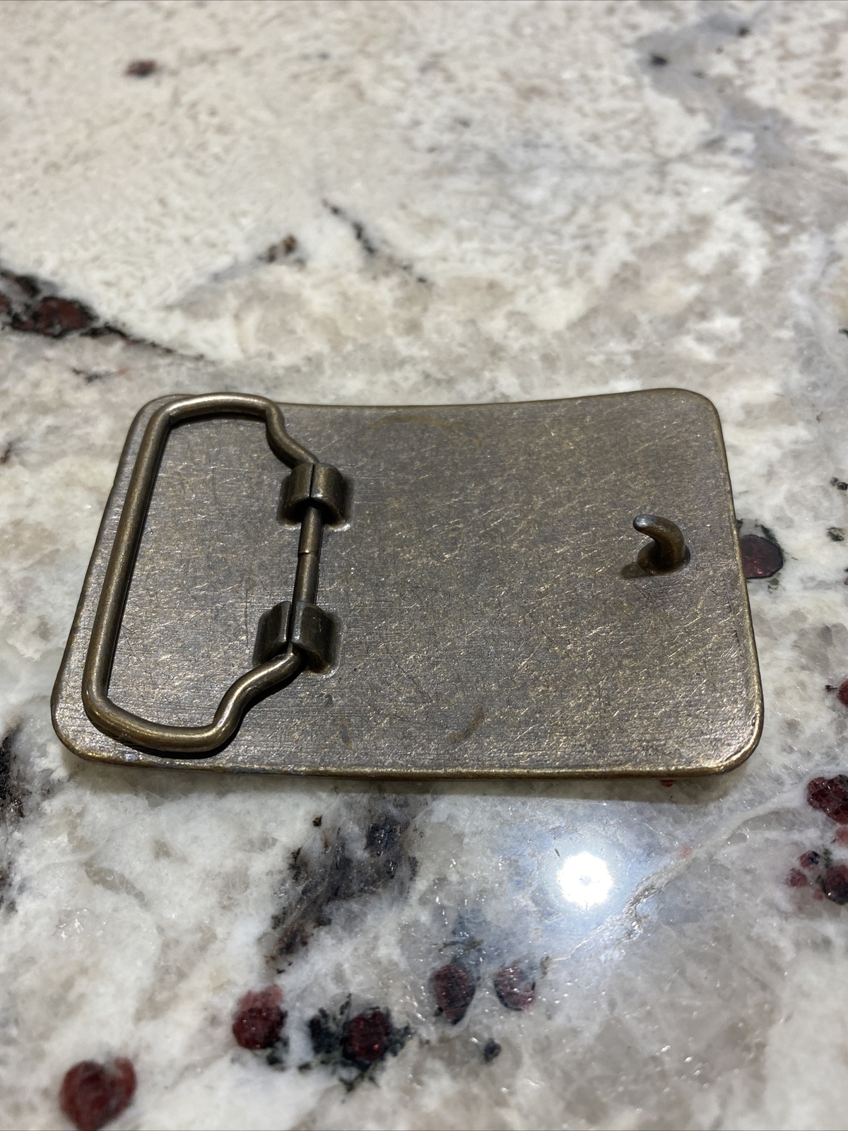 Vintage Metal Belt Buckle, Luck&rsquo;s, Country Style Foods, Groceries, Food, 3&Prime; x 2&Prime;
