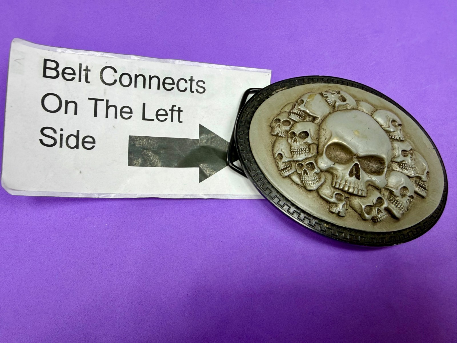 Multiple Skull Head Biker Gothic Punk Vibe Plastic Belt Buckle by Novelty