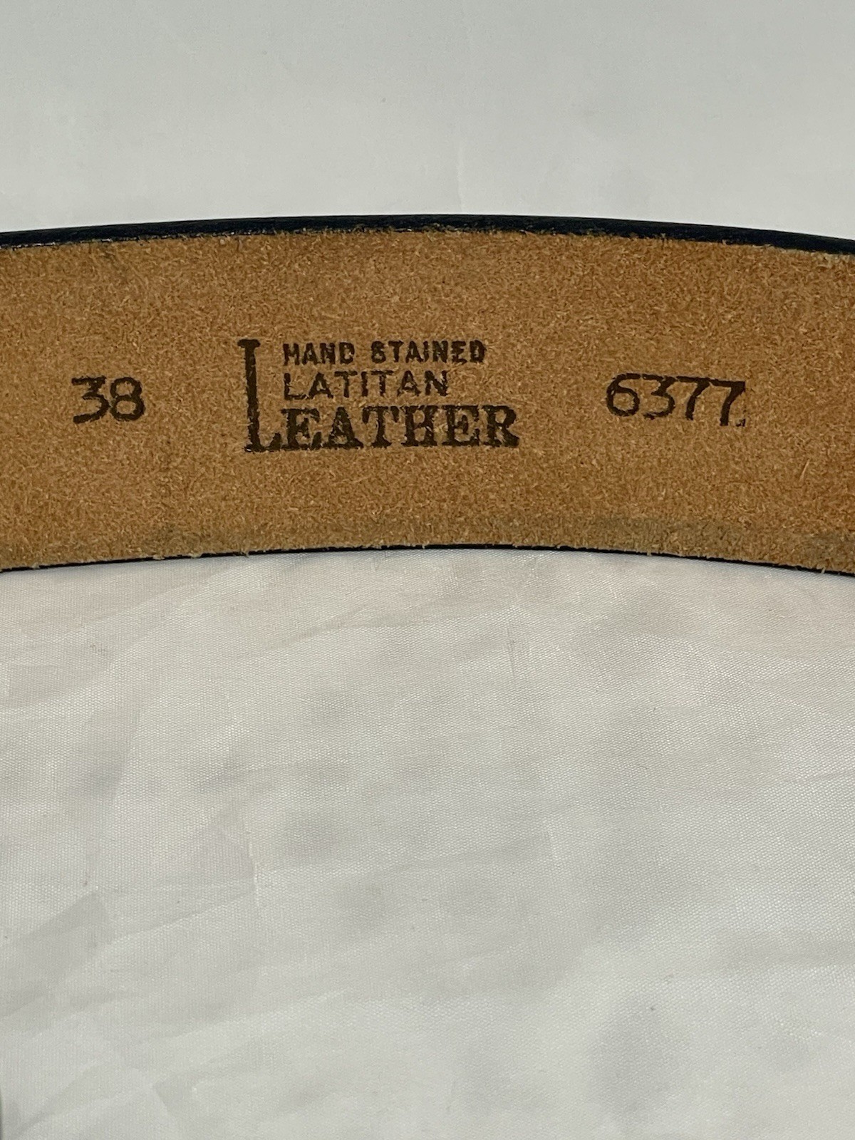 Leather Belt Embossed Eagles American Indian Belt Buckle Hand Stained Latitan