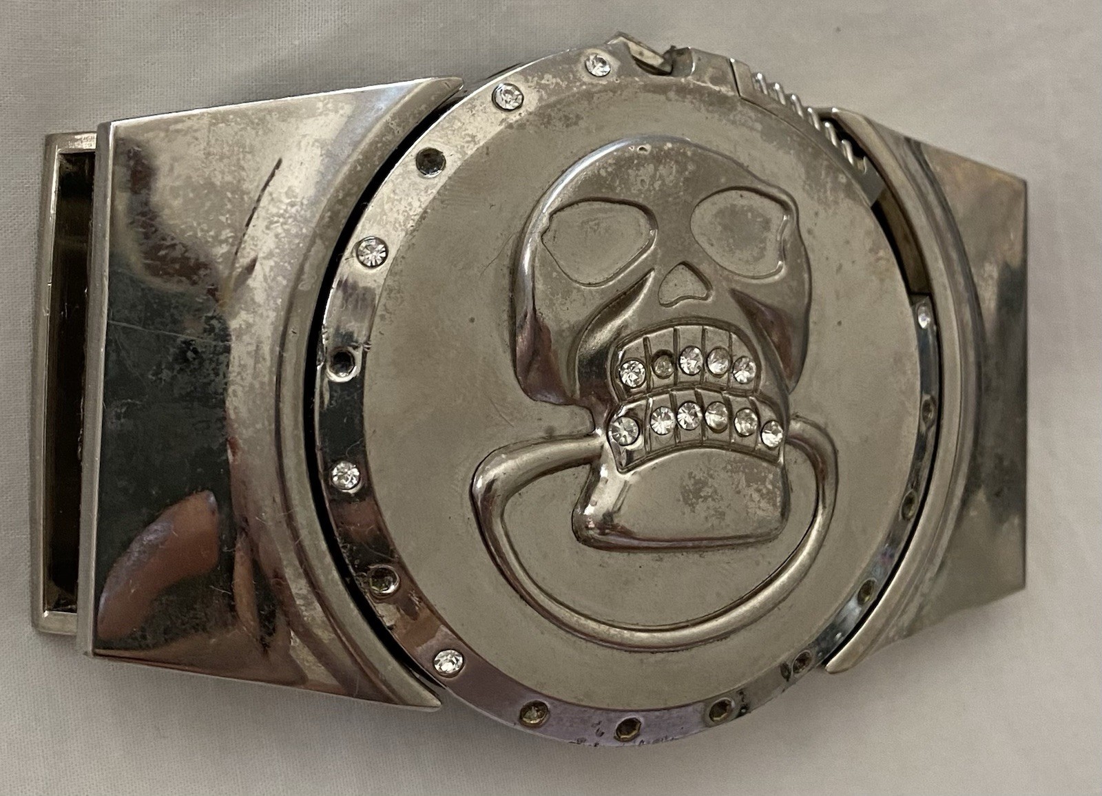 Lighter Belt Buckle Skull Biker Skeleton
