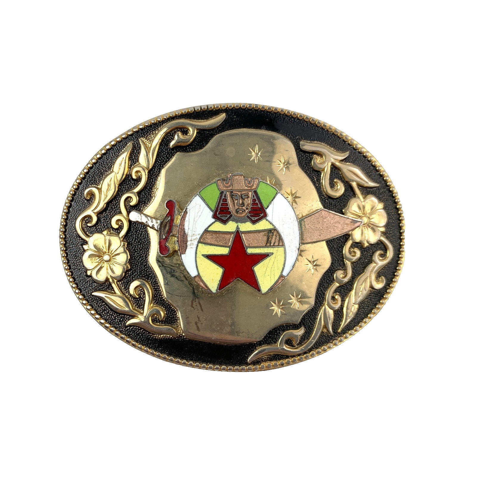 Vintage Masonic Legion of Honor Shriners Metal Belt Buckle