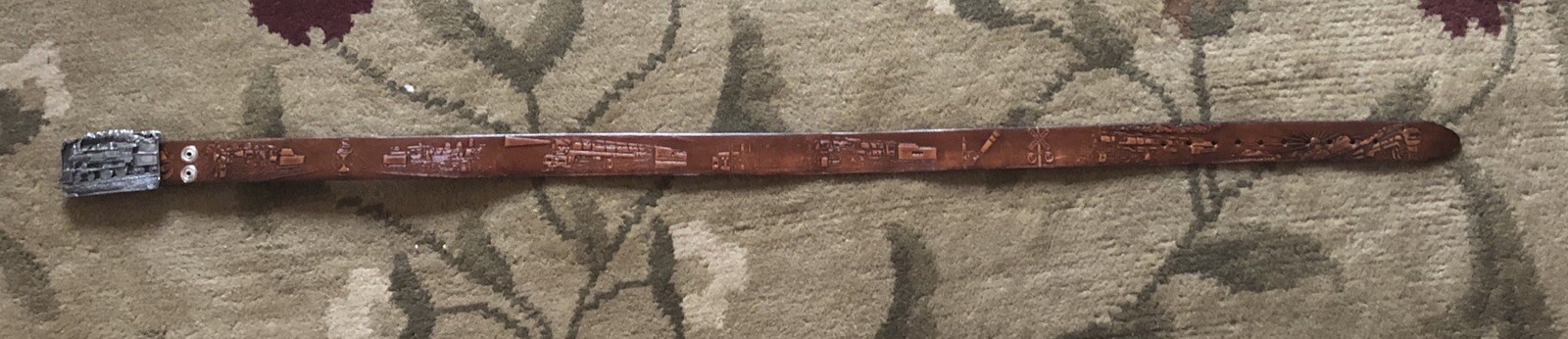 vintage Railroad Buckle and Belt (Siskiyou Buckle Co)