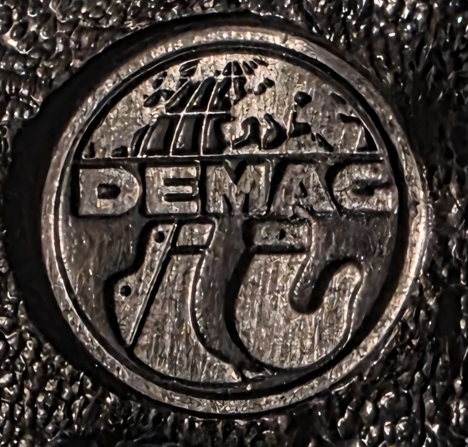 Vintage Metal Belt Buckle, Demag, Crane, Heavy Lifting, Boom Truck, Construction