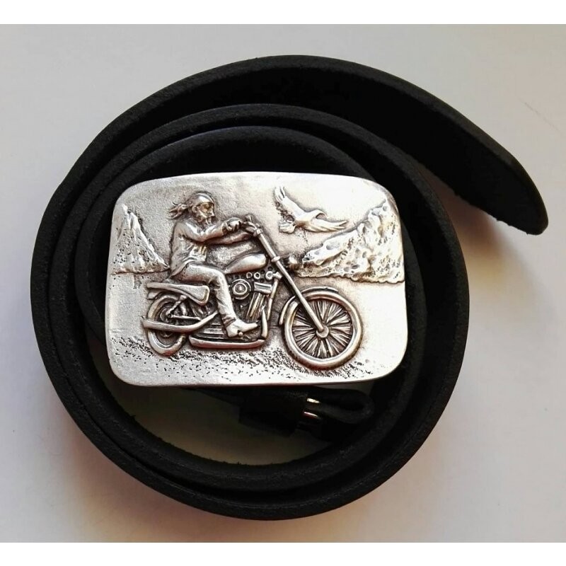 Biker Motorcycle Belt Buckle Metal Vintage Style Western Outdoor