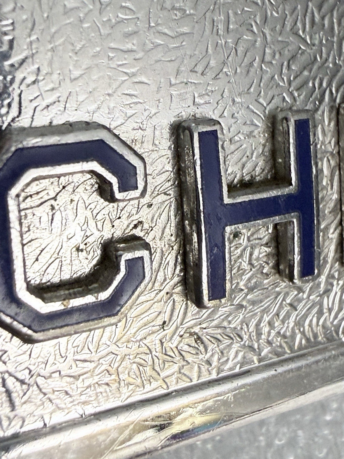 NO 1 APACHE Silver and Blue Belt Buckle 2 in Reg US Pat Off OOAK – PLEASE READ –