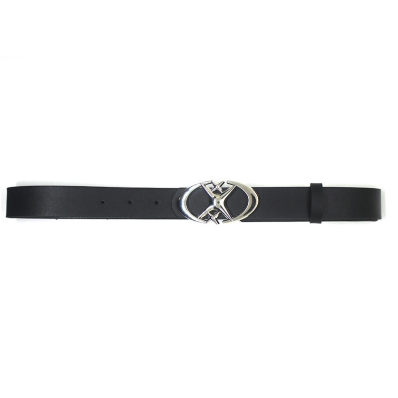 Vintage Cross Metal Waistband Men Women Belt Punk Moon Star Buckle Belt Gothic