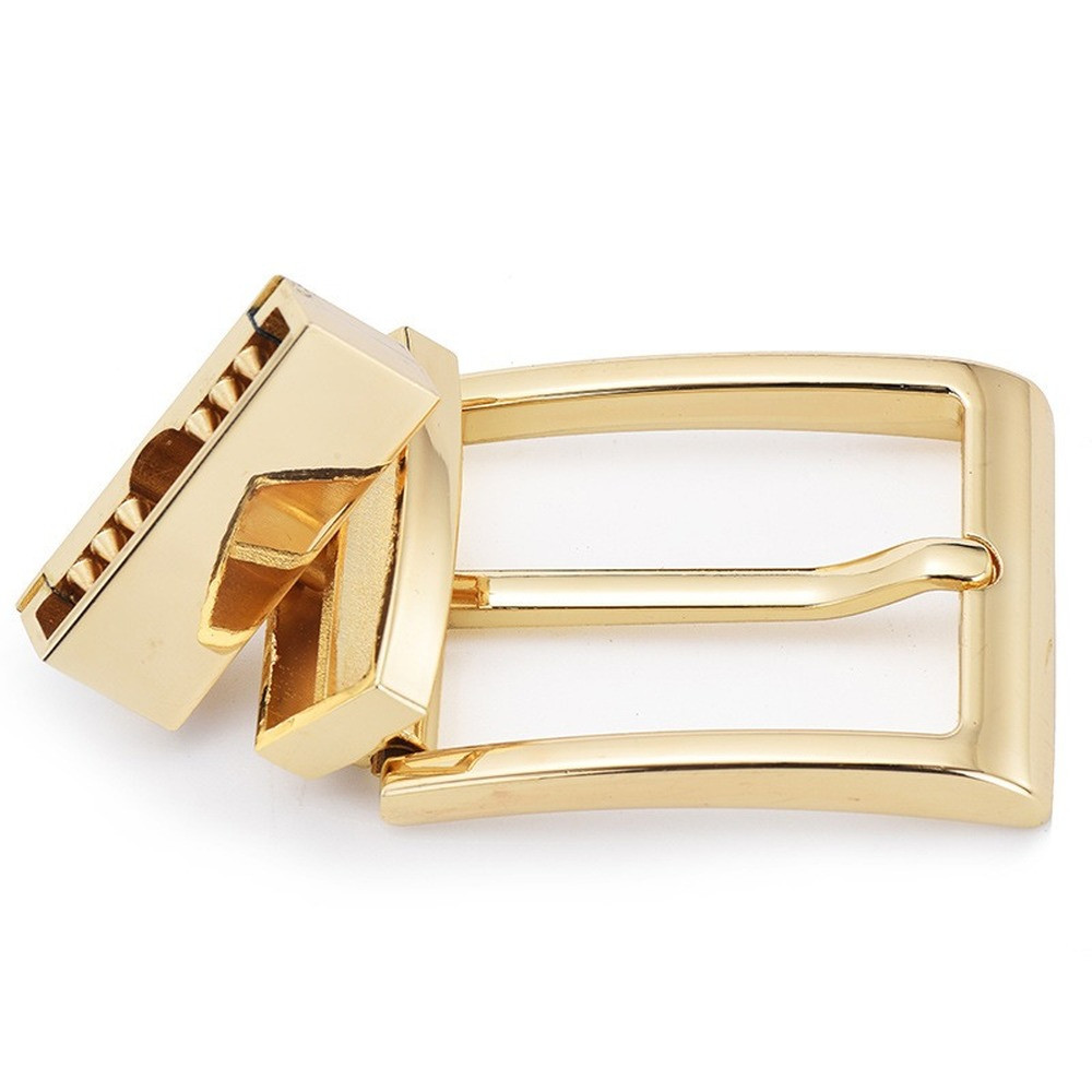 Men Reversible Belt Head Rotary Pin Buckle Alloy Metal Belt Buckle Single Prong