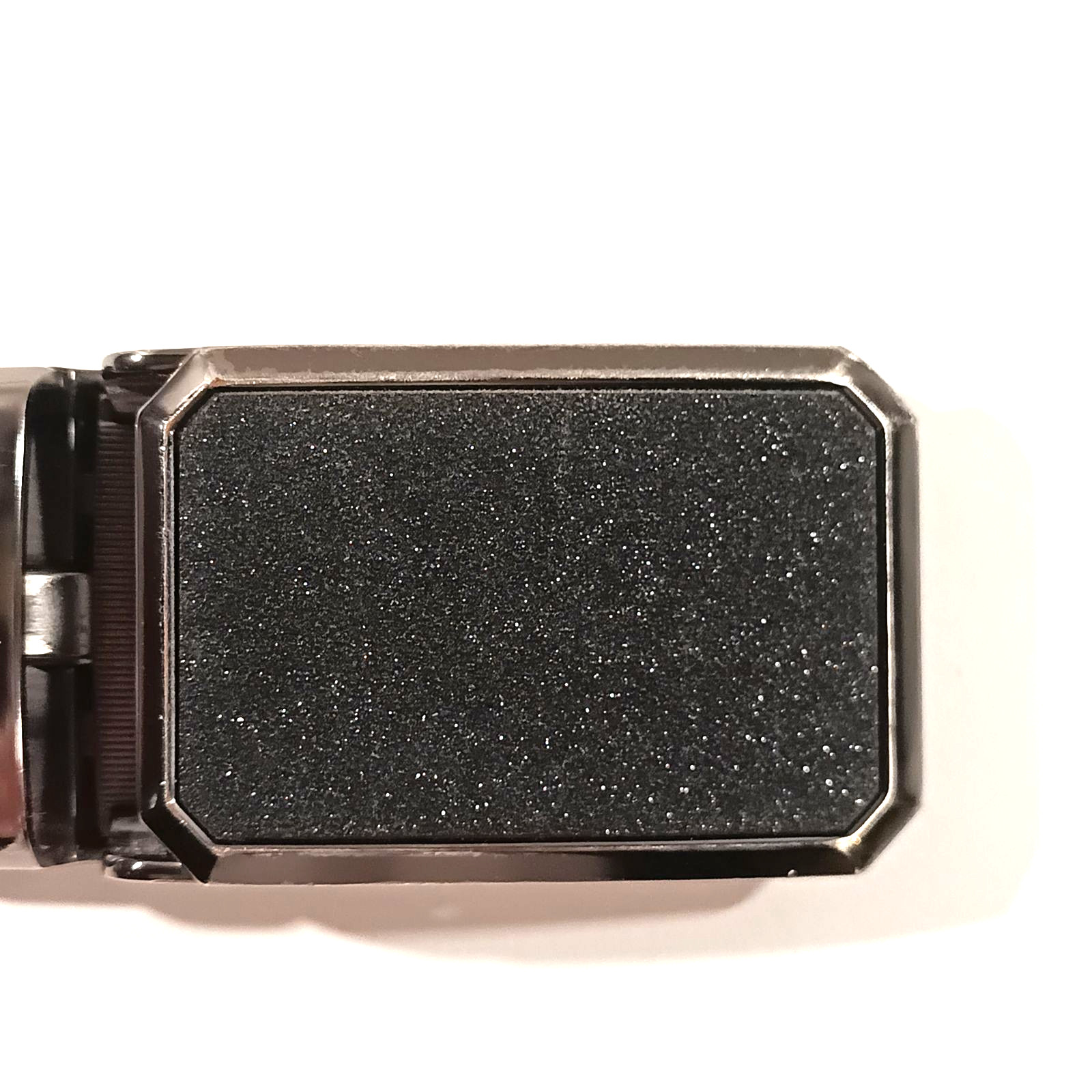 Shiny glitter black silver Metal buckle for belt used not bad!
