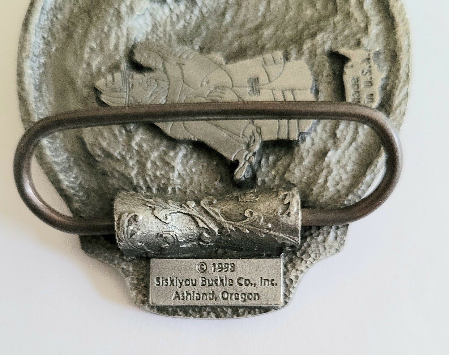 Firefighter Belt Buckle American Heros Oregon Made USA Vintage 1988