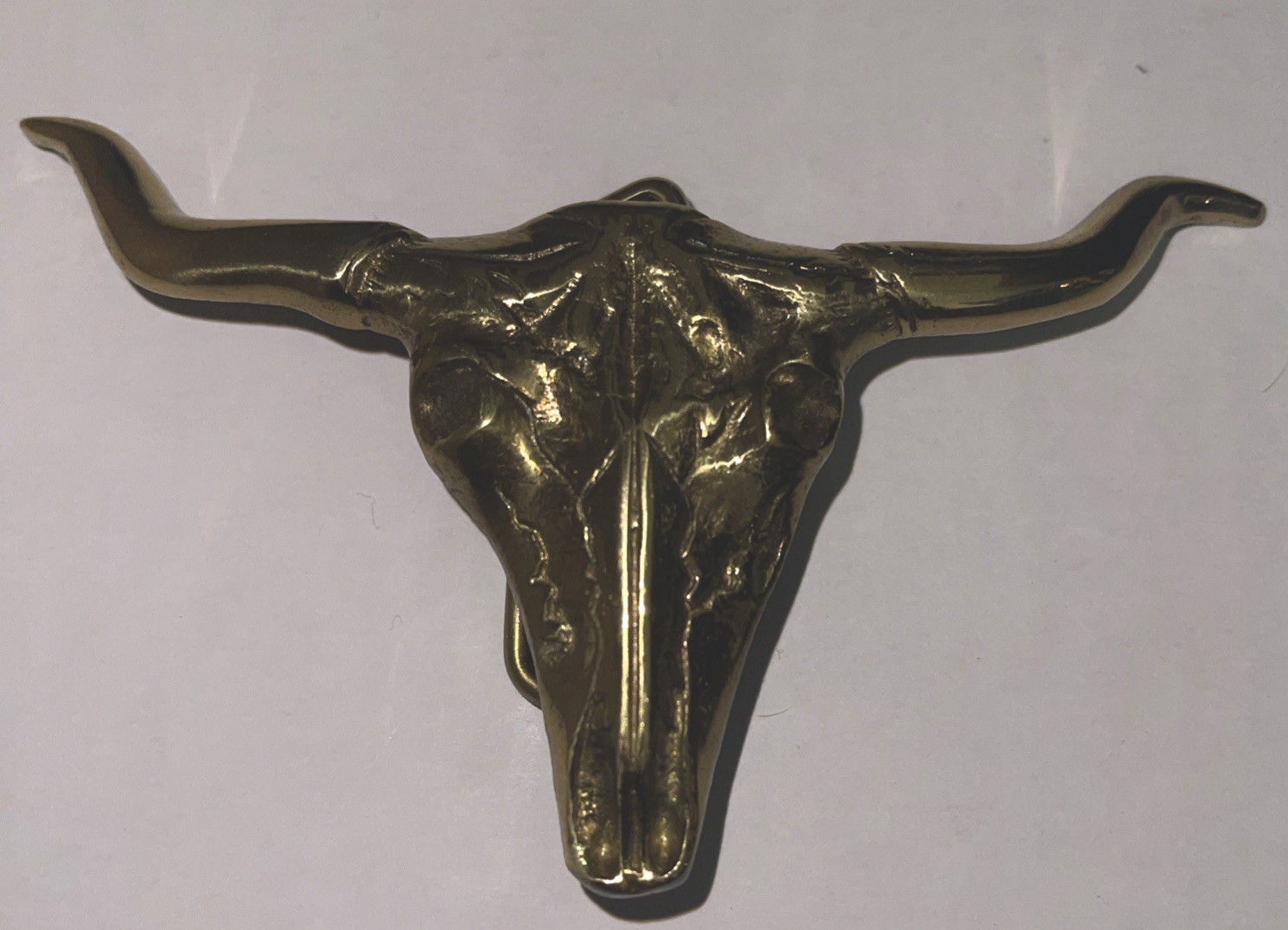 Longhorn Steer Cow/Bull Horns Brass/gold Tone Belt Buckle