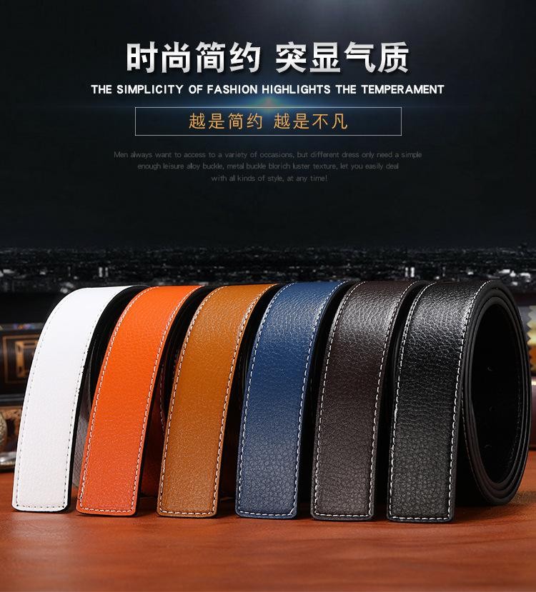 Luxury 38mm Replacement Belt Genuine Leather Mens Reversible Strap for H Buckle✨