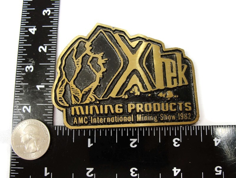 XTek Mining Products Belt Buckle DynaBuckle Limited Edition Solid Brass 1982