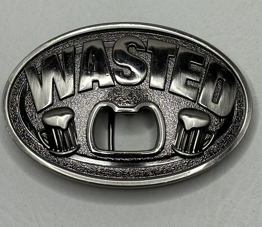 Funny Belt Buckle Wasted Beer Bottle Opener College Kalan