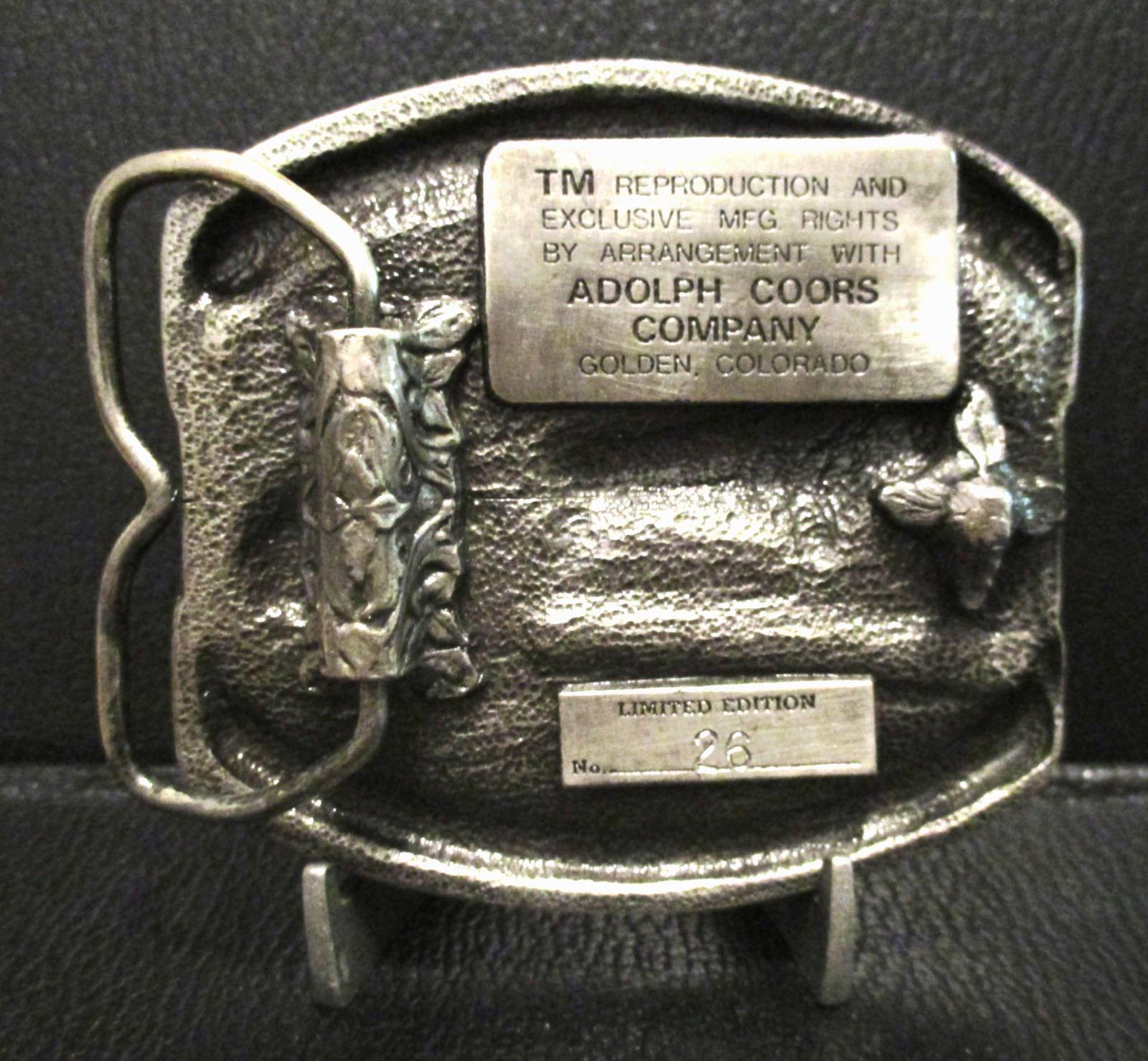 Coors Beer National Western Stock Show Belt Buckle 1984 Draft Horse Pull Show LE