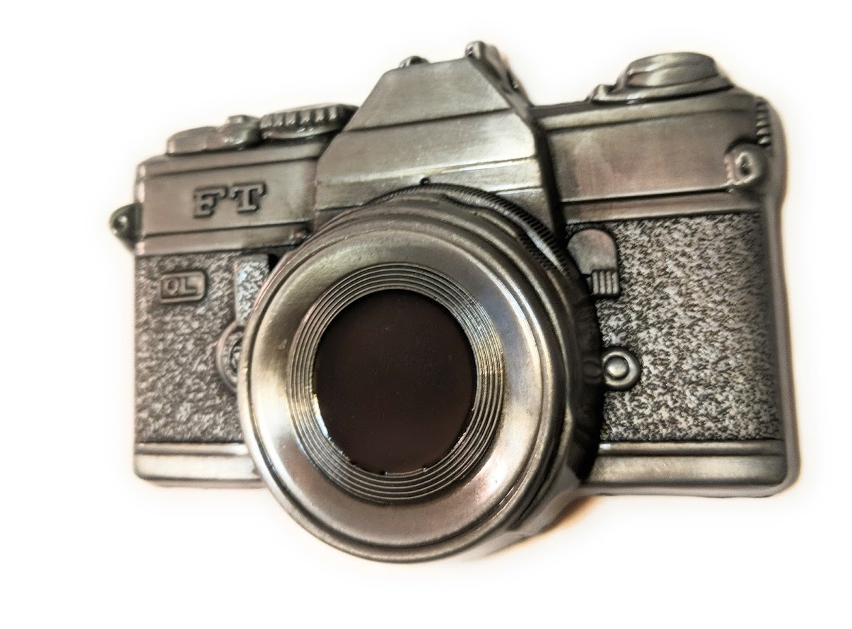 BRAND NEW Raised detail CAMERA PHOTO PICTURE CLASSIC BELT BUCKLE Photography