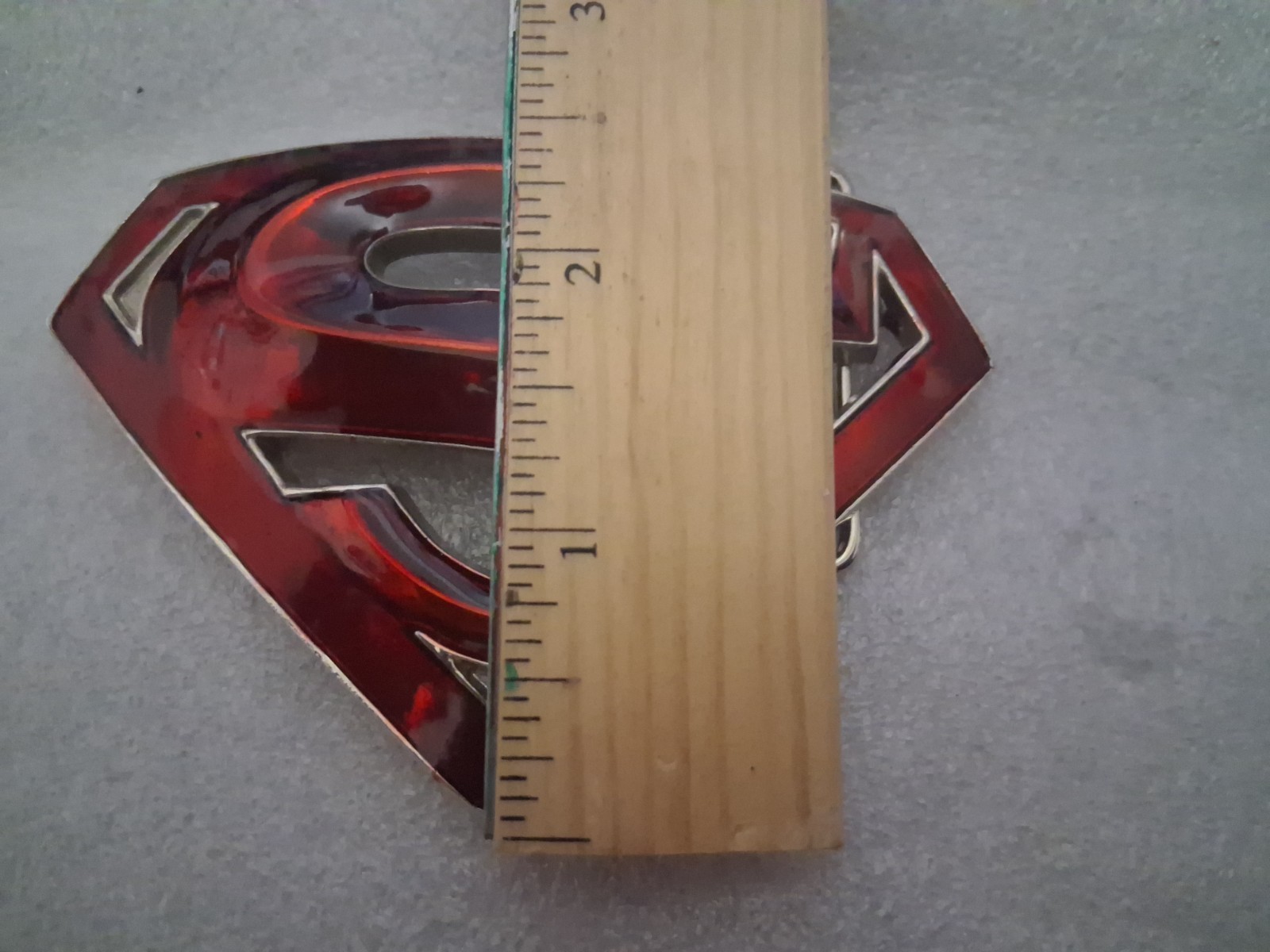Superman S Logo Shield Red Enameled Superhero Cosplay Belt Buckle