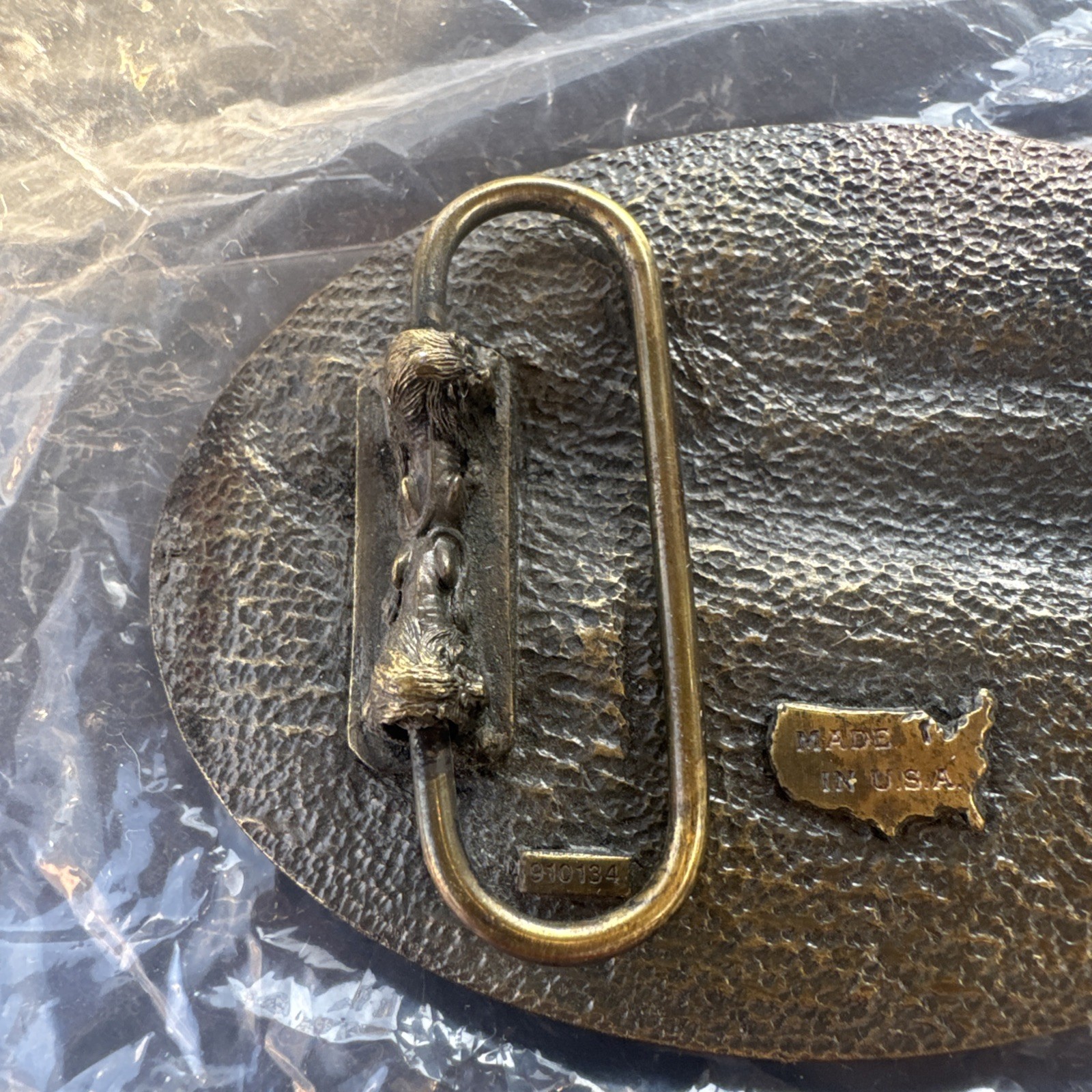 NRA Brass Belt Buckle Pistol Rifle Hunting & Shooting Traditions Worth Fighting