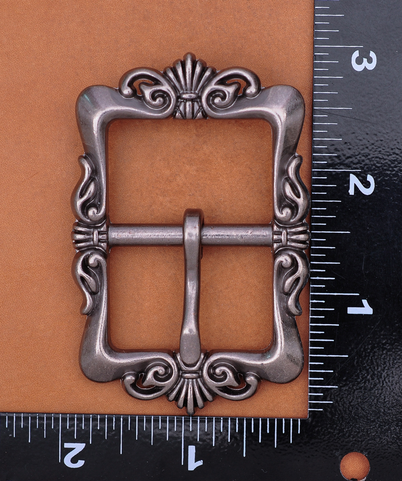Heavy Duty Flower Pin Center Bar Belt Buckle for Leather Belt Fit 33mm Strap