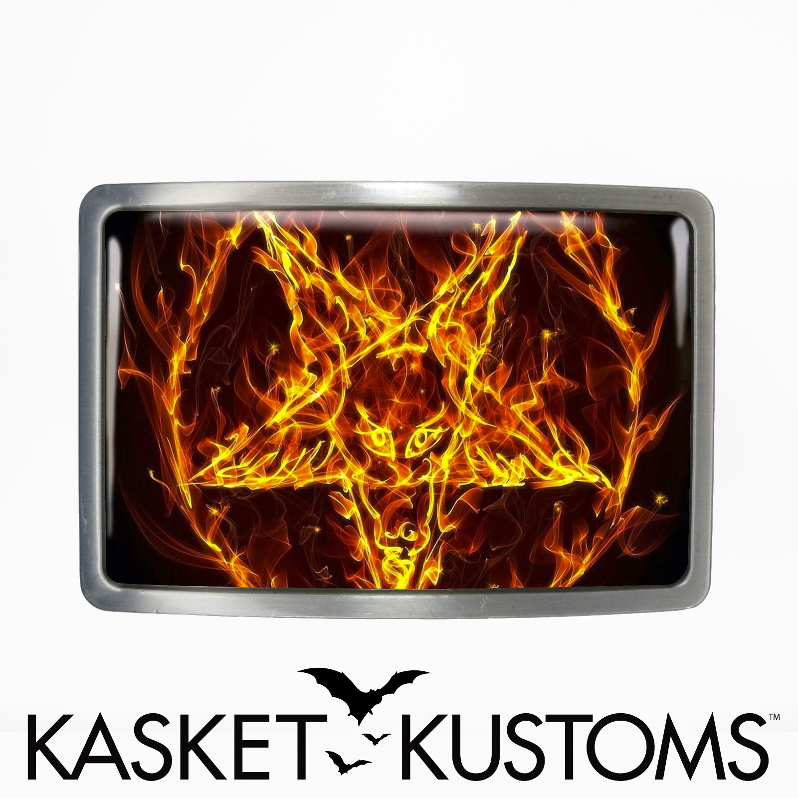 Baphomet Belt Buckle – Satanic Inverted Pentagram Gothic Belt Buckle – 666