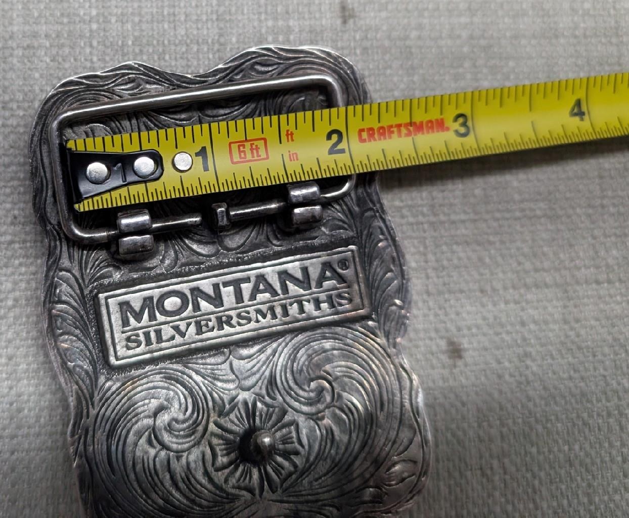 MONTANA SILVERSMITHS belt buckle EAGLE gold silver WESTERN cowboy sterling?