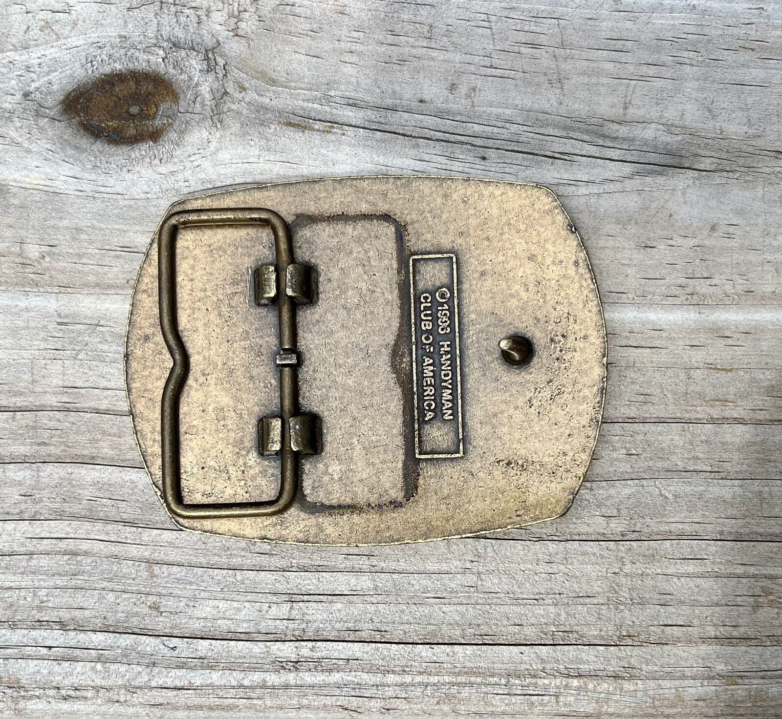 Handyman Club Of America Life Member Tool Shop Carpenter Mens Belt Buckle BRASS