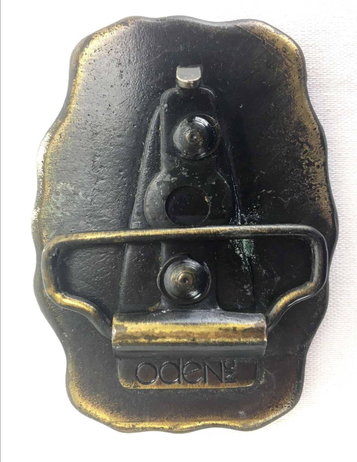 Oden Belt Buckle Vintage Personalized Bob Brass Color Raised Designed