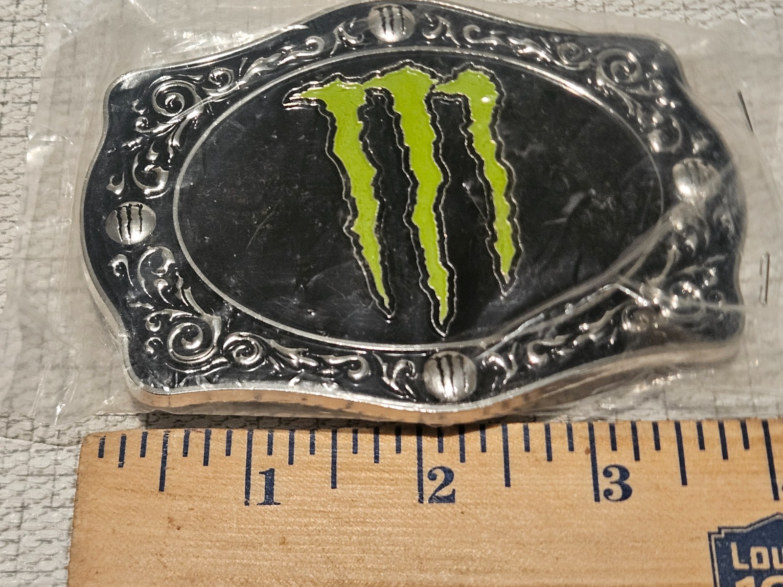 B2 New In Sealed Packaging Monster Energy Drink Belt Buckle- 4 1/4&Prime; Wide Oval