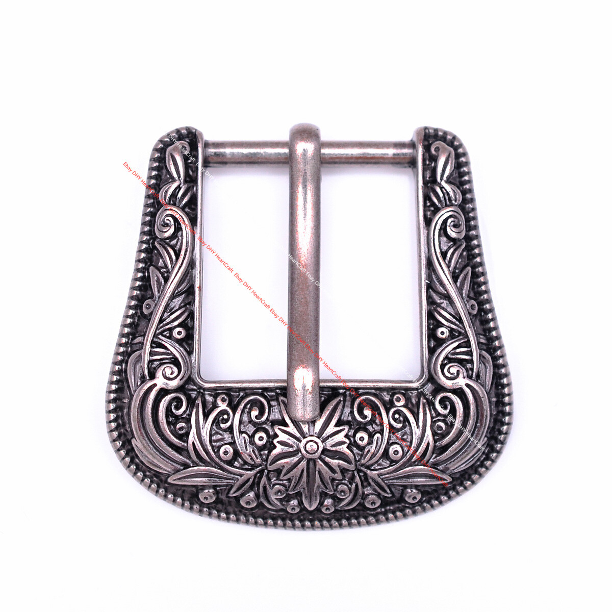 Vintage Silver Cowboy Rodeo Flower DIY 3 pc Set Western Belt Buckle fit 1&Prime; Belt