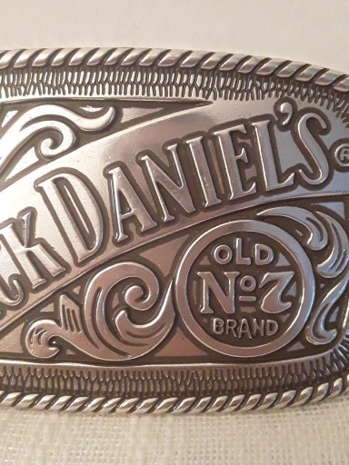 Jack Daniel&rsquo;s Old No.7 2005 Silver Metal Belt Buckle With Rope Style Border
