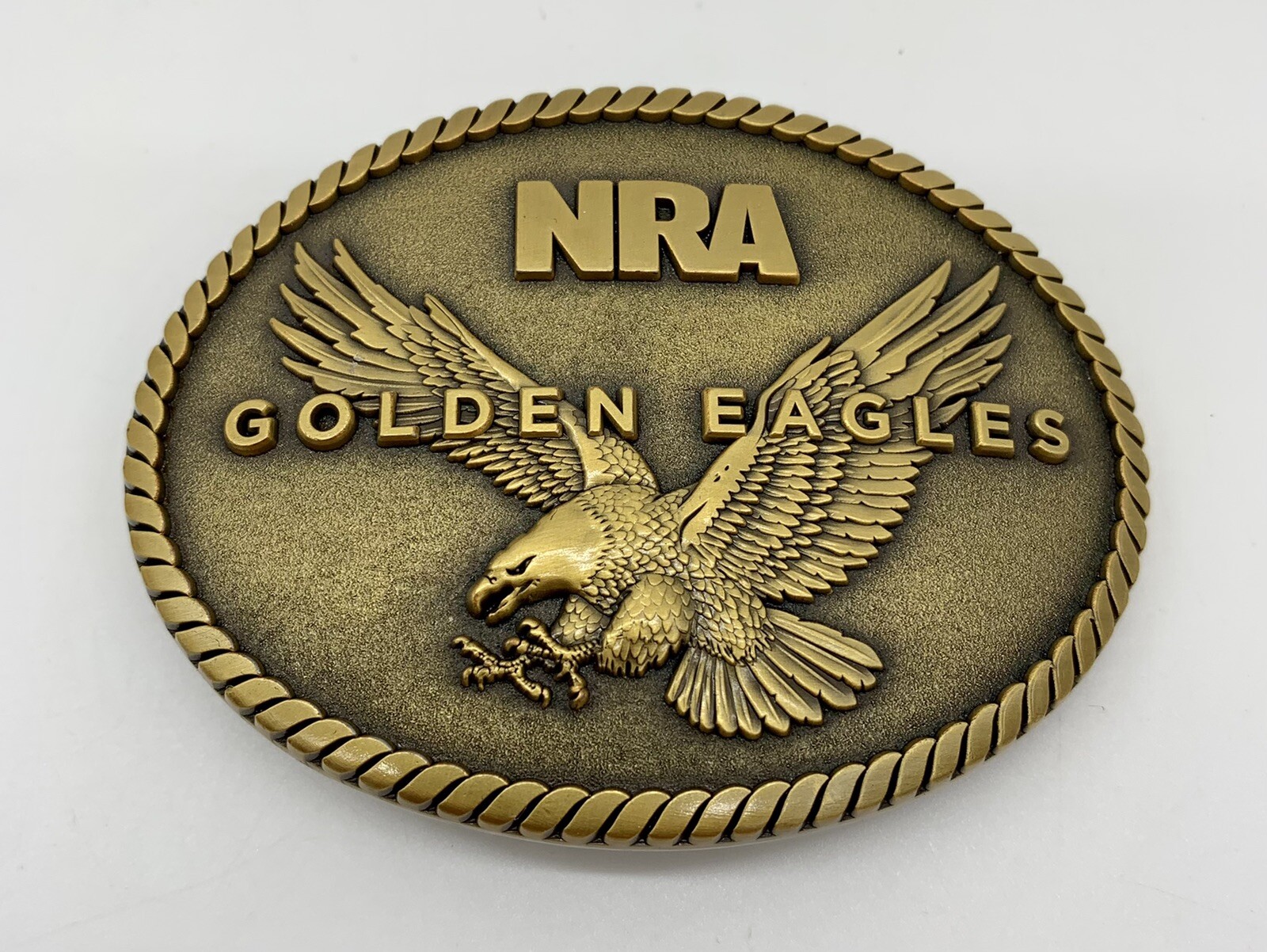 Brand New 2014 Commemorative NRA Golden Eagles Belt Buckle NIB