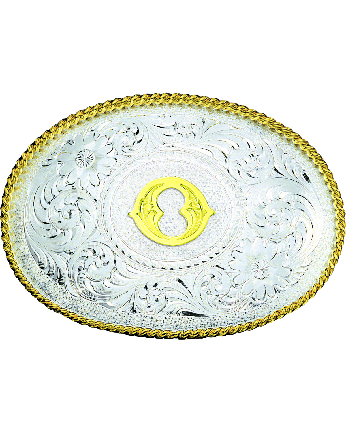 Montana Silversmiths Engraved Initial O Western Belt Buckle Multi