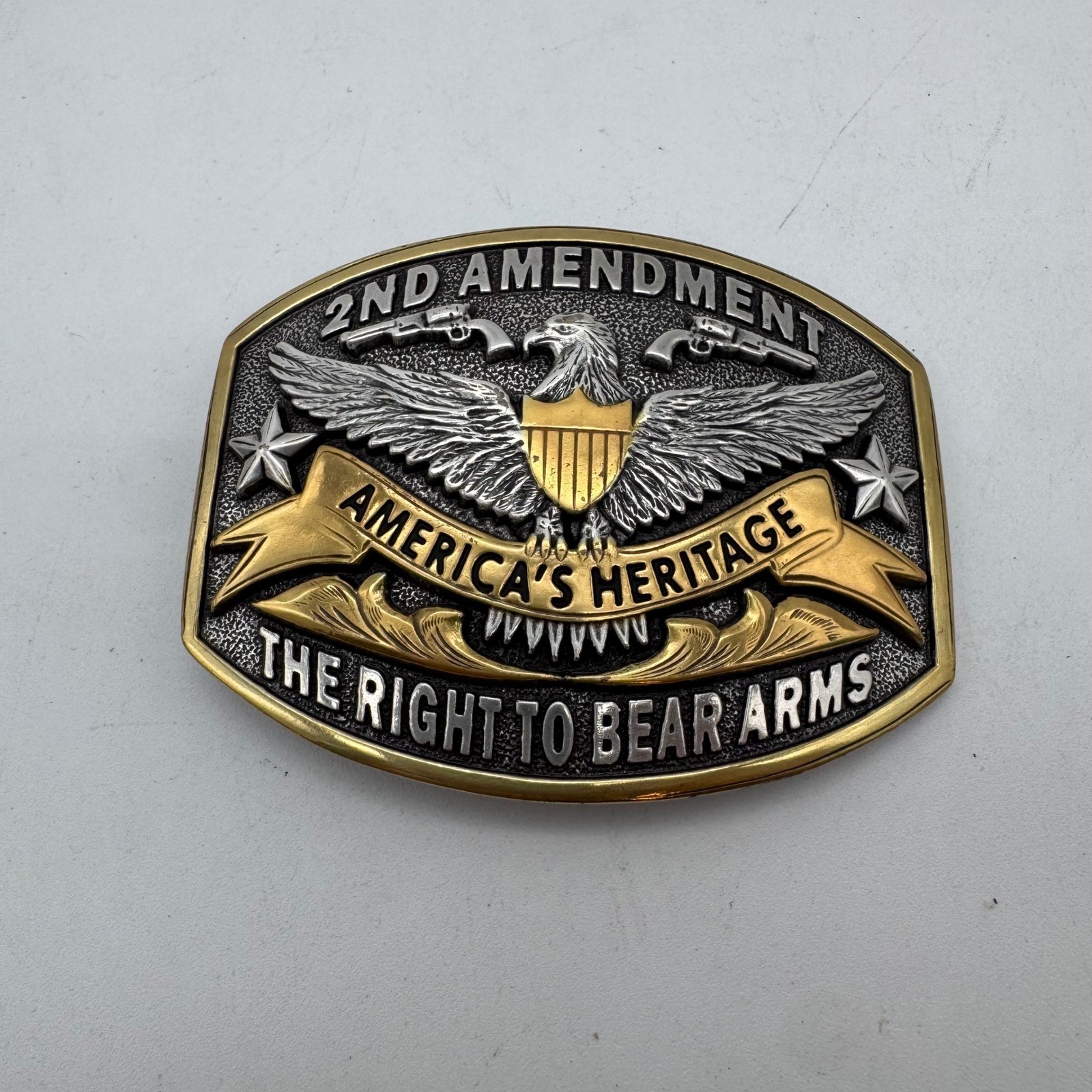 Cody James 2nd Amendment Belt Buckle America Heritage Right To Bear Arms Eagle