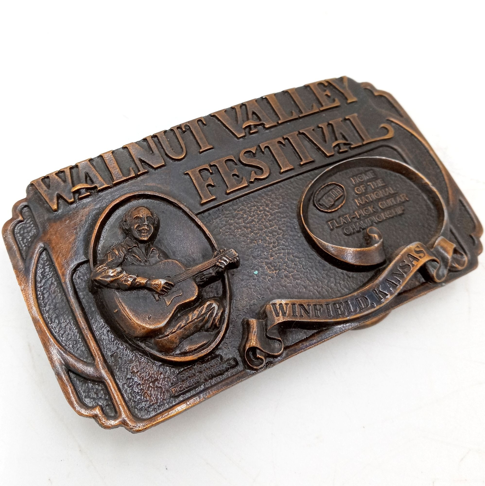 Dan Crary Belt Buckle Guitar Walnut Valley Bluegrass Music Festival Winfield KS