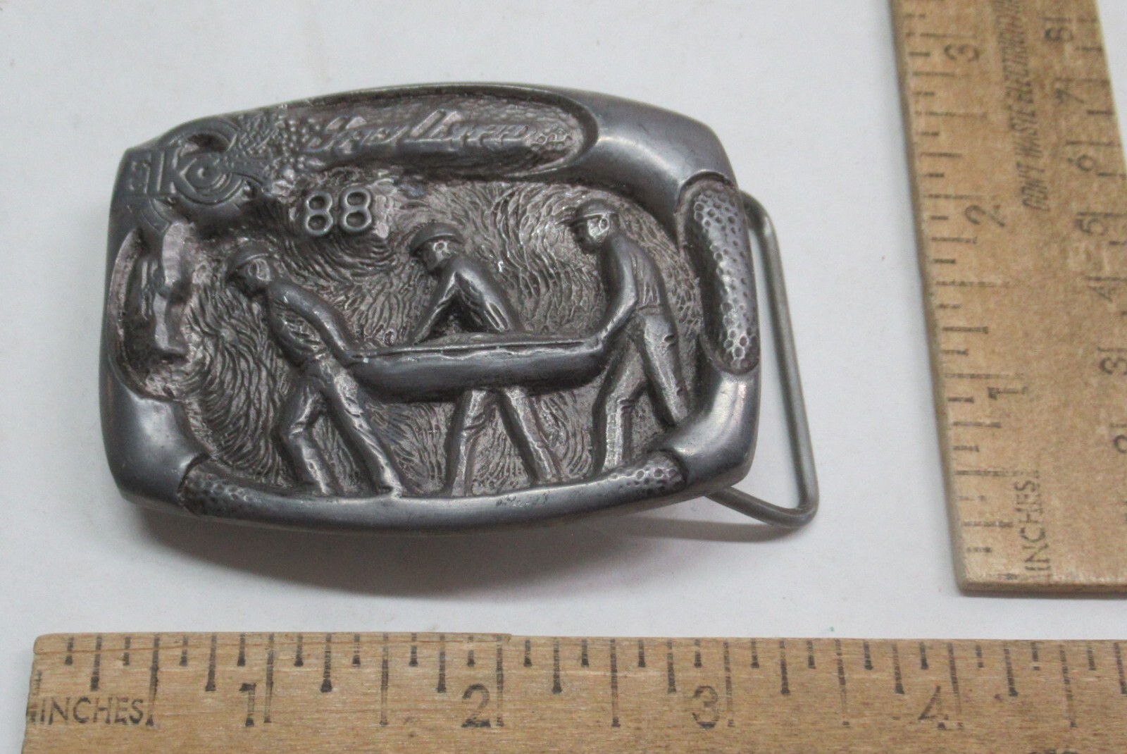 ELKO – SAFETY OLYMPIAD 88 – GARY PRAZEN – BELT BUCKLE – listing # 3913