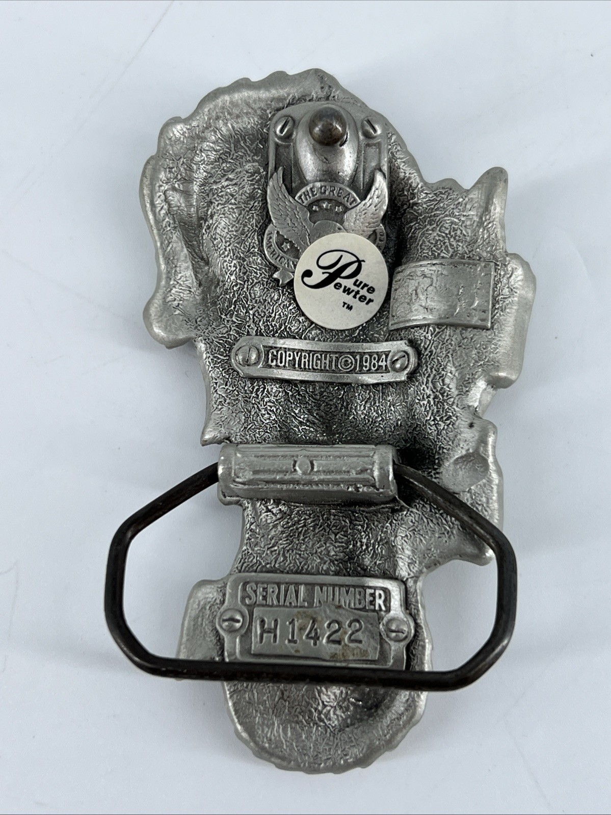 Dragon Fantasy Fire Breathing Medieval Creature Monster Belt Buckle 1984 PEWTER