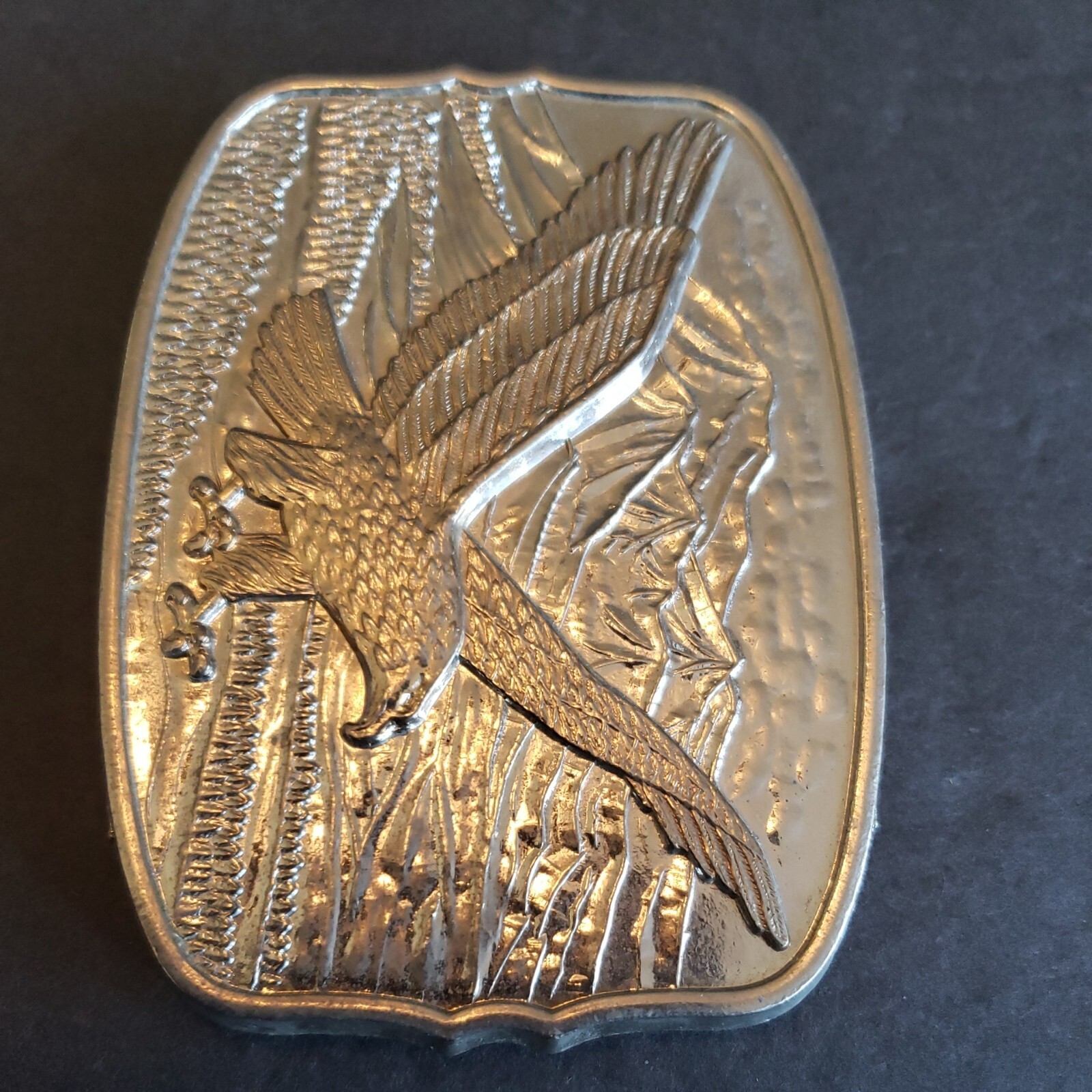 Vntg International Monetary Mint American Eagle Belt Buckle w/Box & Certificate.