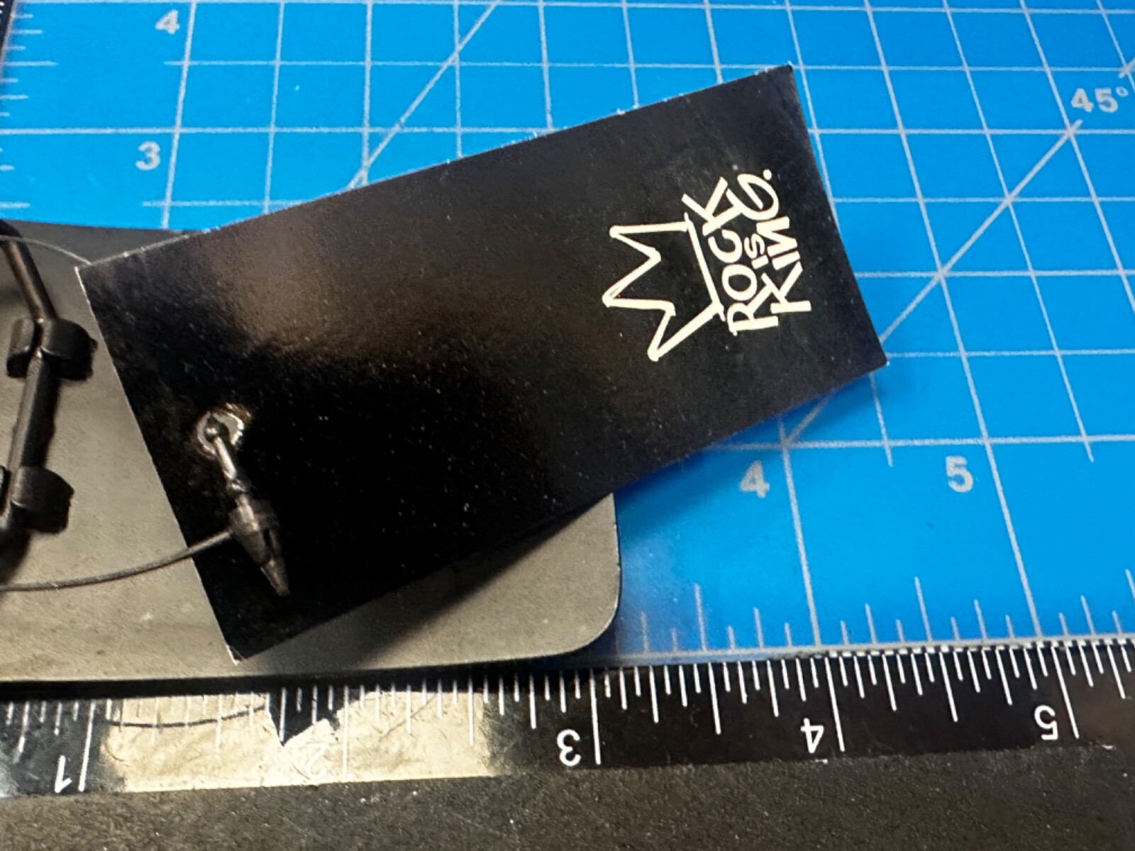 Rock Is King Zig Zag Black / Grey Nos Dress Replacement Belt Buckle In Box