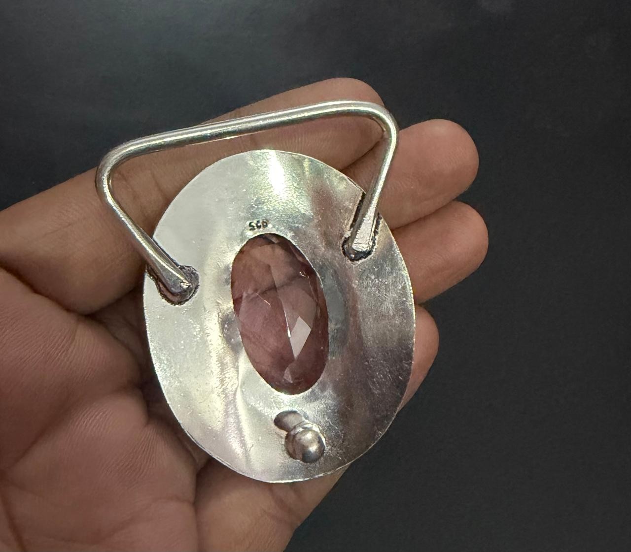 Pink Quartz Gemstone 925 Sterling Silver Handmade Belt Buckles Vintage Gift For