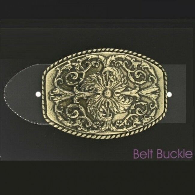 Flower ornament Oktoberfest costume belt buckle brass hippie removable clasp gs5241