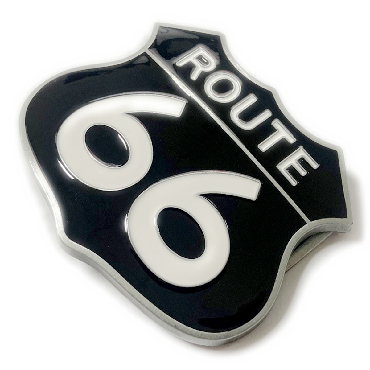 Route 66 Belt Buckle Western Cowboy Native American Motorcyclist (R66-01-B)