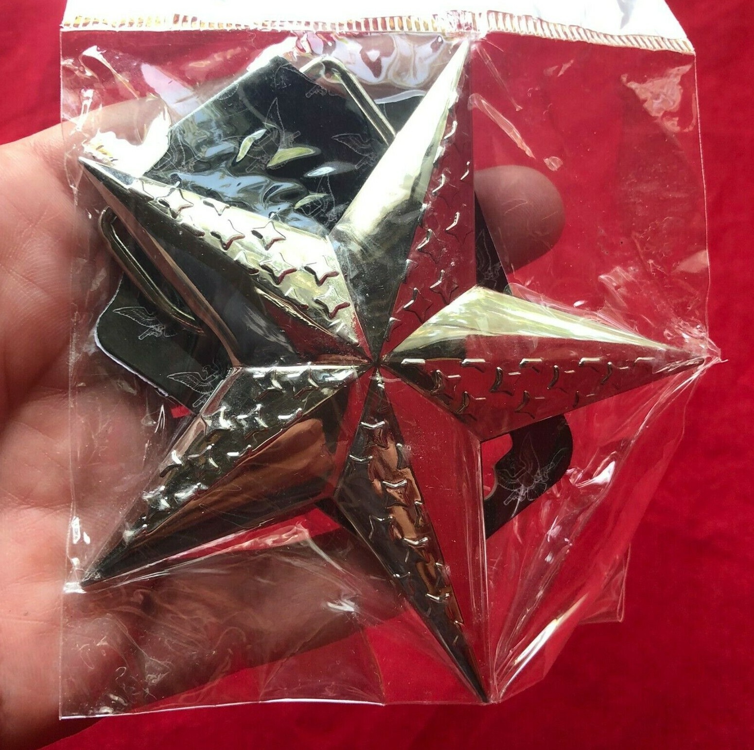 Chrome Plated Star Belt Buckle 187 Clothing Company New Still Sealed
